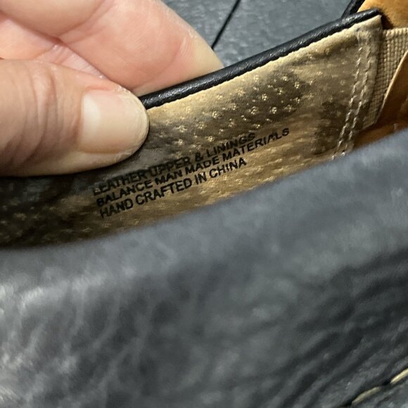 BORN Black Leather Wedge Mule Clogs Women's Slip On Comfort Shoes Sz 8 Nursing - Picture 9 of 10